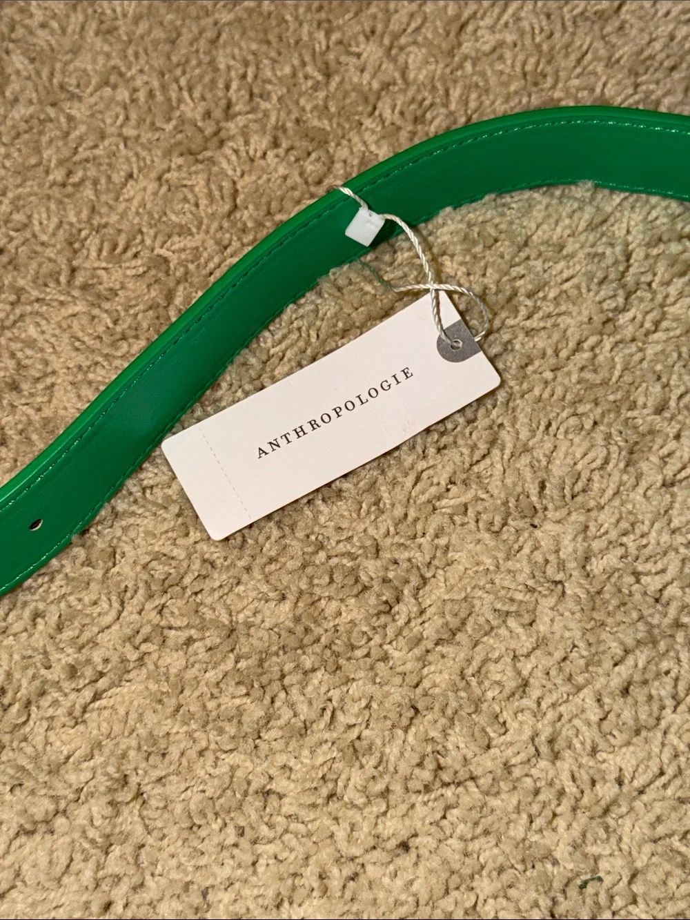 Anthropologie Melie Bianco Green Crossbody with White Piping